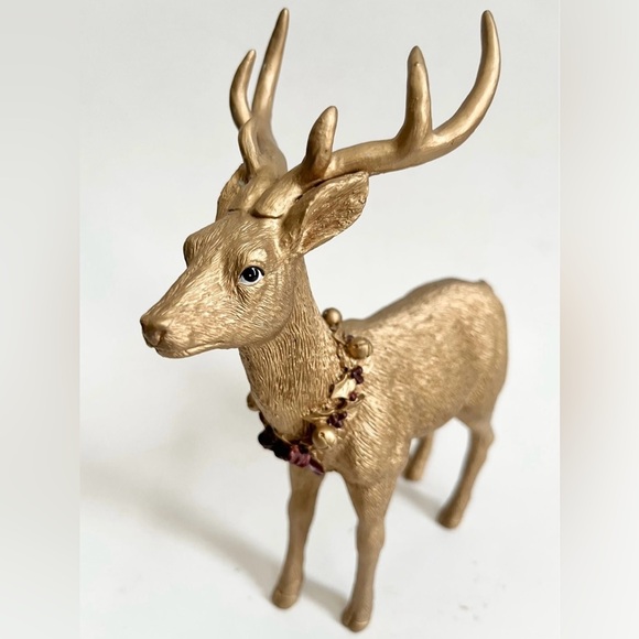 NIB House of Lloyd Christmas Around The World Reindeer Golden Accents Sleigh - Picture 5 of 12